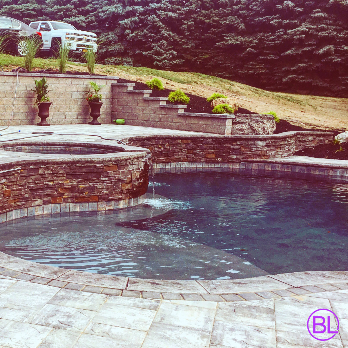 Fountain Inground Pool Construction Services Rochester